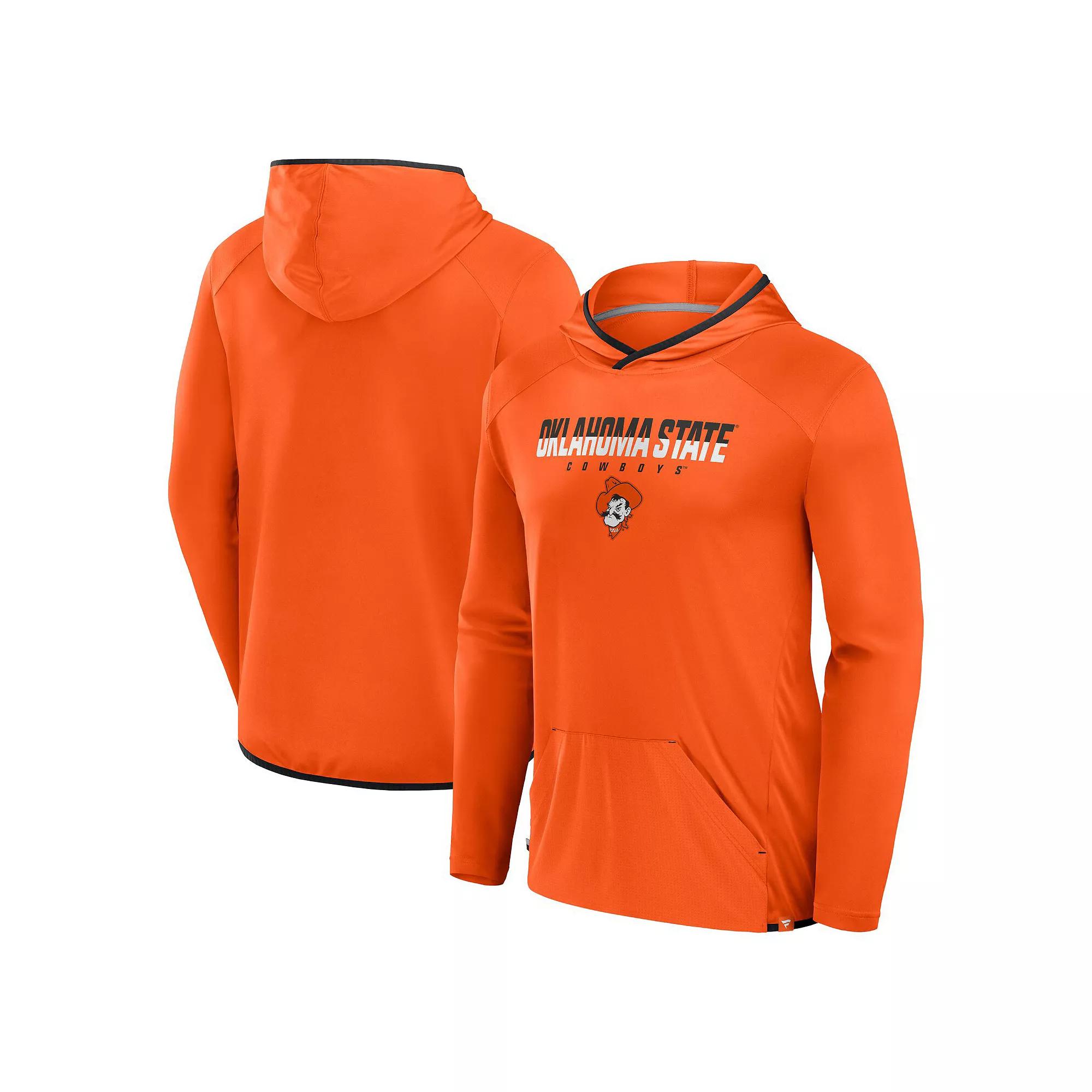 Men's Fanatics Orange/Black Oklahoma State Cowboys Transitional Hoodie T-Shirt,  Product Image