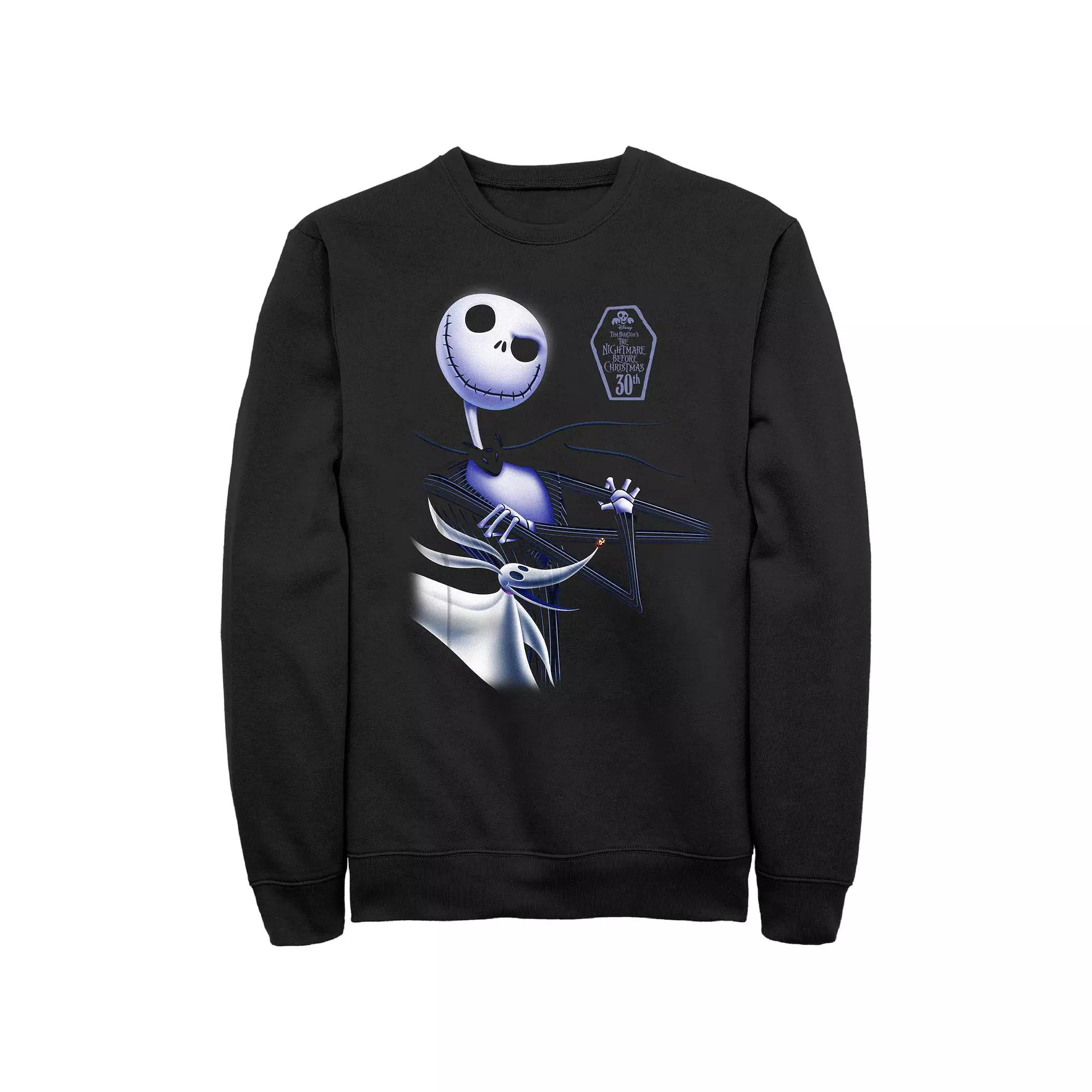 Disney's The Nightmare Before Christmas 30th Men's Graphic Fleece, Size: Medium, Black Product Image