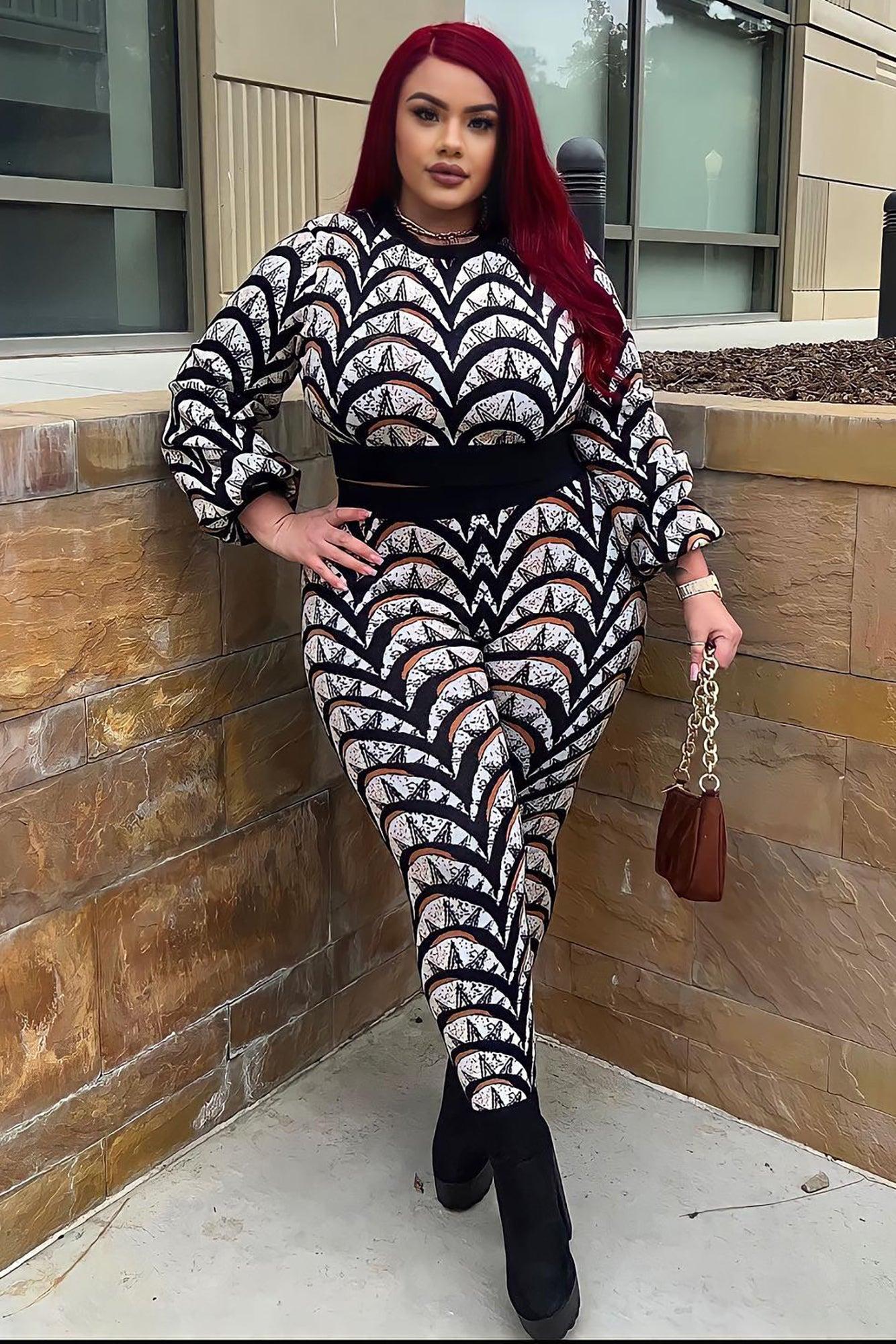 Don't Try So Sweater Pant Set - Black/combo Product Image