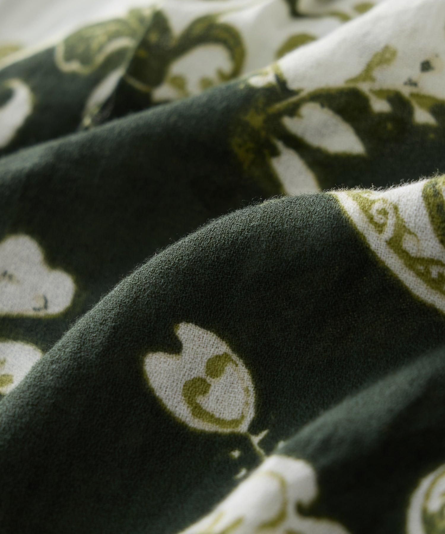 Cropped Cotton Crepe Camp Collar Shirt Product Image