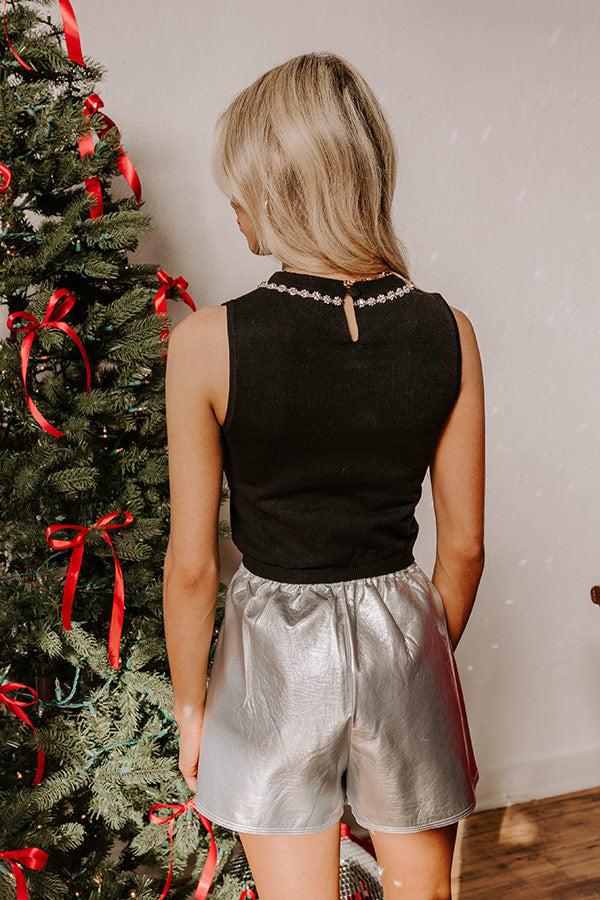 Call It Chic Embellished Top in Black Product Image