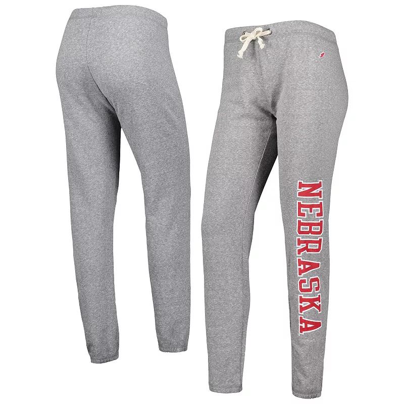 Womens League Collegiate Wear Heather Gray Nebraska Huskers Victory Springs Tri-Blend Jogger Pants Product Image