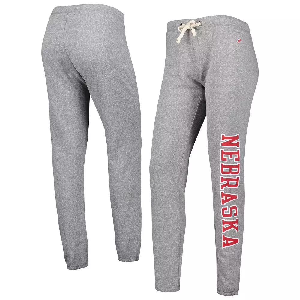 Womens League Collegiate Wear Heather Gray Nebraska Huskers Victory Springs Tri-Blend Jogger Pants Product Image