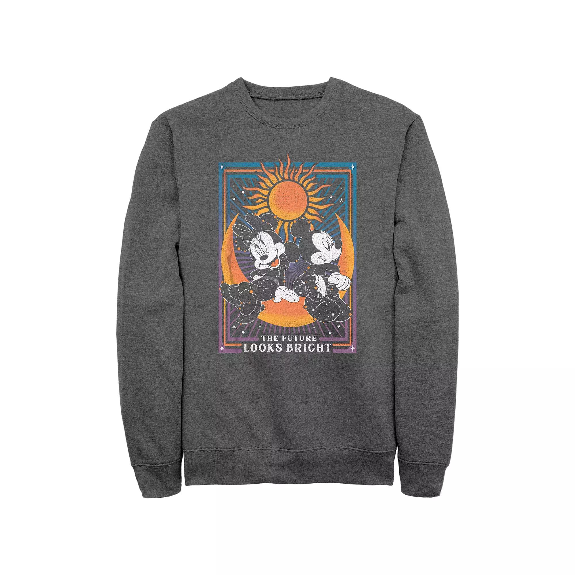 Disney's Minnie Mouse & Mickey Men's The Future Looks Bright Fleece Sweatshirt,  Product Image