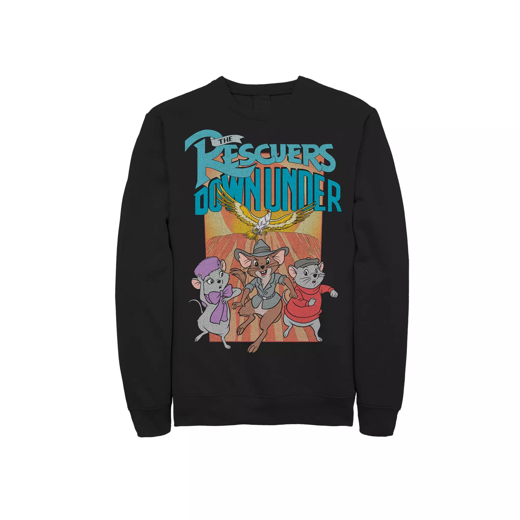Disney's The Rescuers Down Under Men's Movie Poster Graphic Fleece Sweatshirt,  Product Image