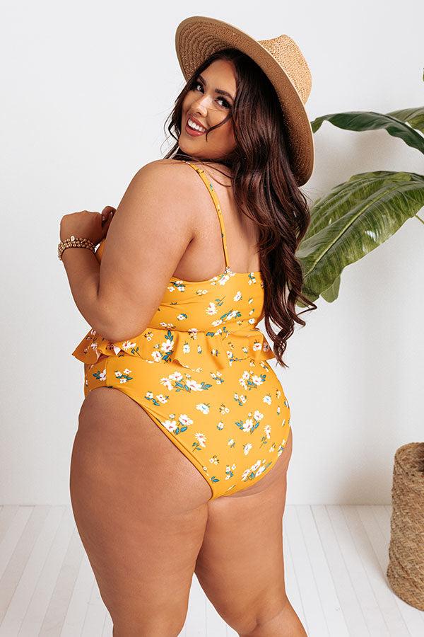 Secret Beach Floral Tankini in Marigold Curves Product Image