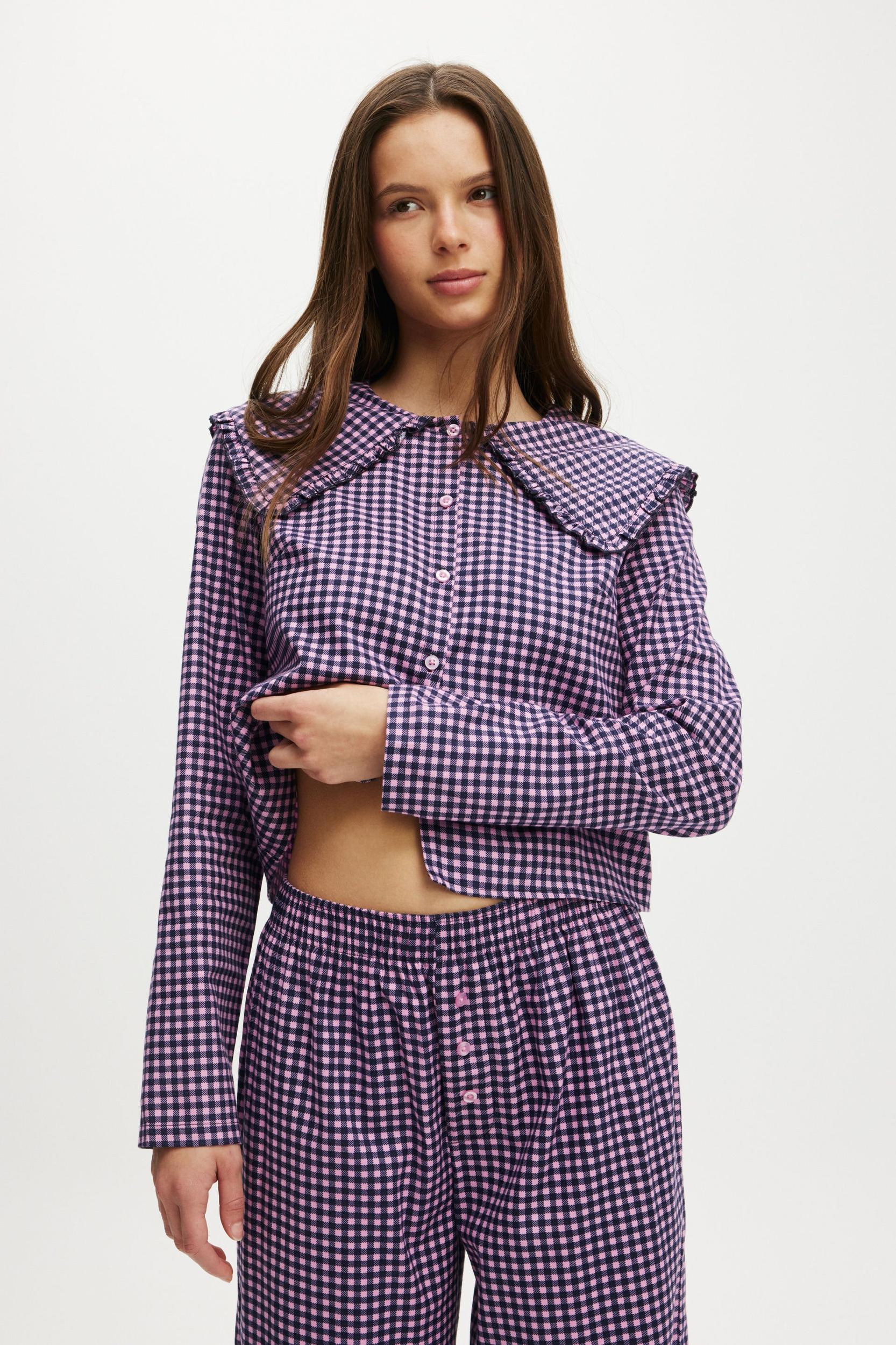 Peached Woven Long Sleeve Shirt Product Image