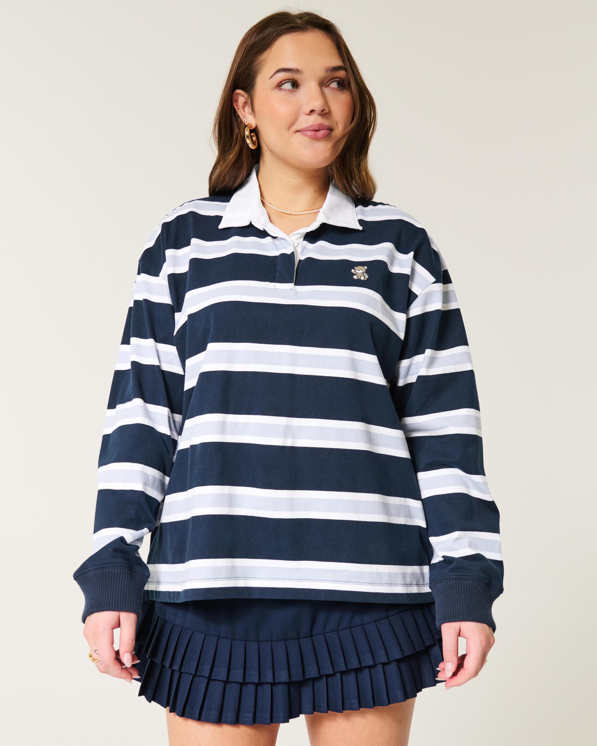 Easy Teddy Bear Graphic Rugby Polo Product Image