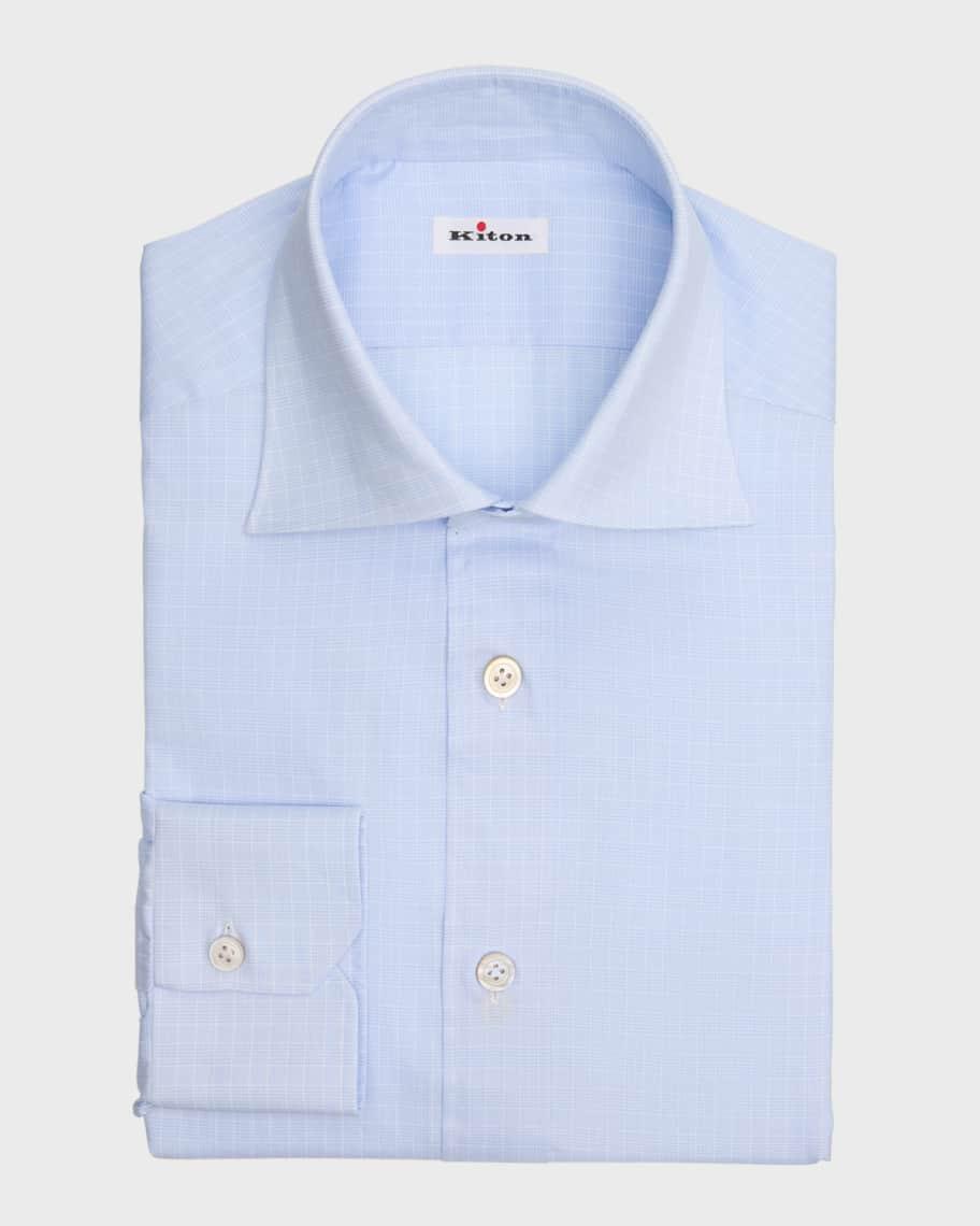 Men's Cotton Plaid Dress Shirt Product Image