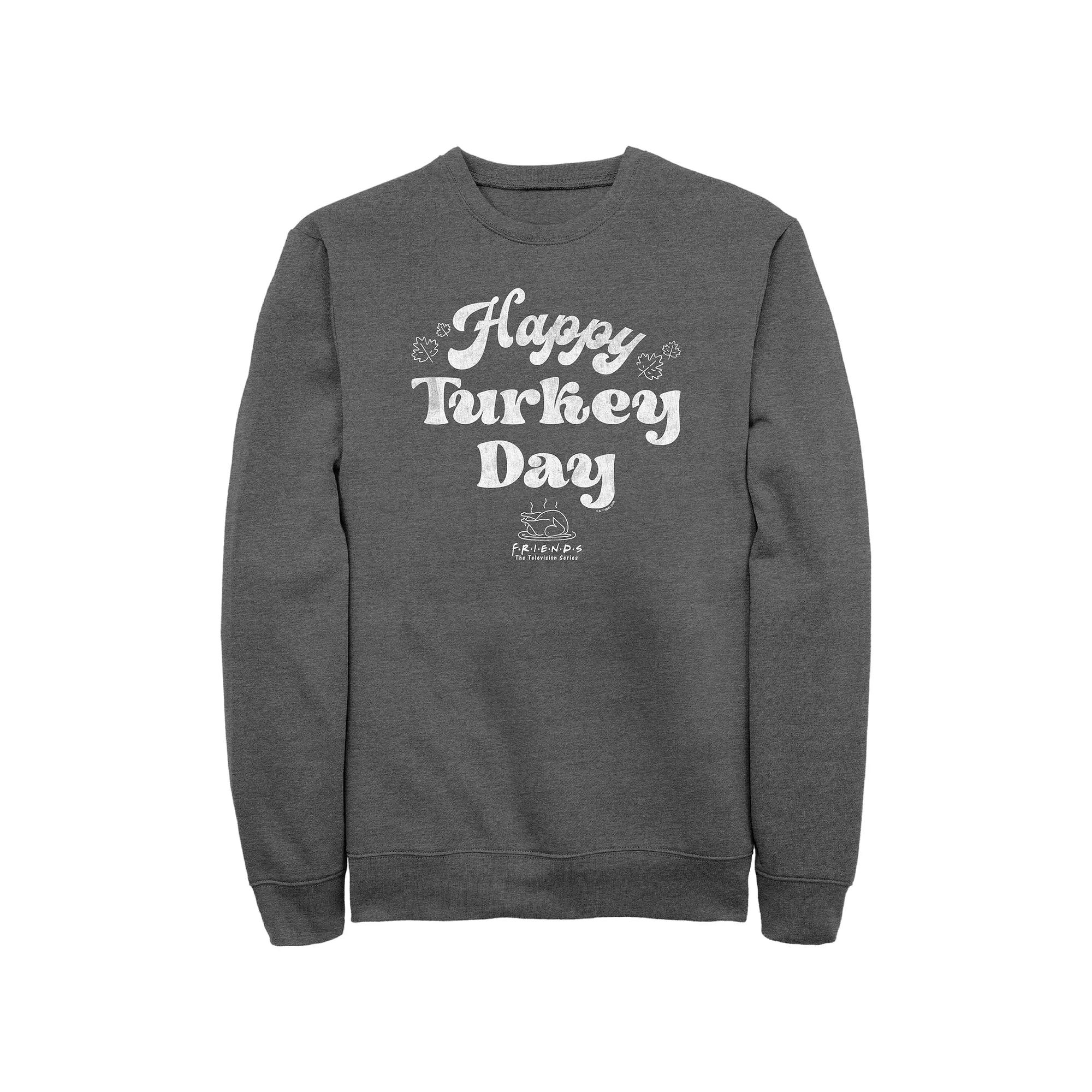 Men's Friends Happy Turkey Day Graphic Fleece,  Product Image