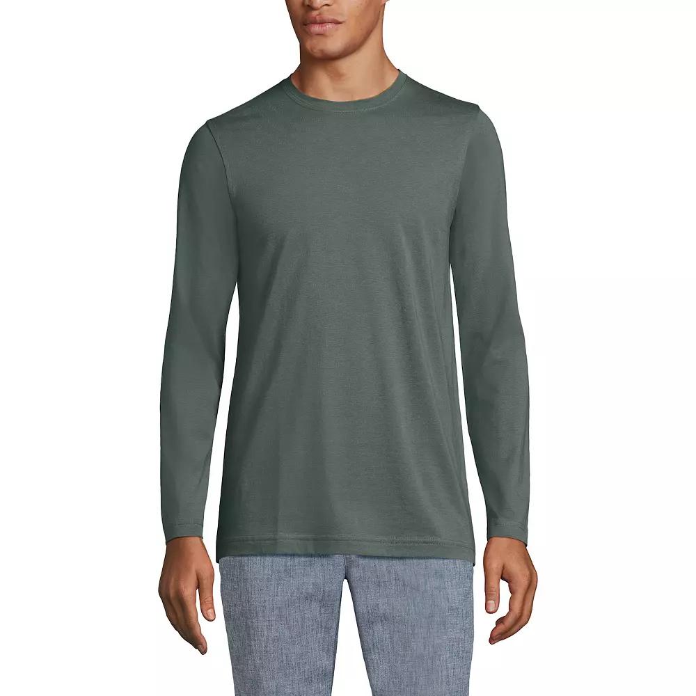 Big & Tall Lands' End Supima Crewneck Tee, Men's,  Product Image