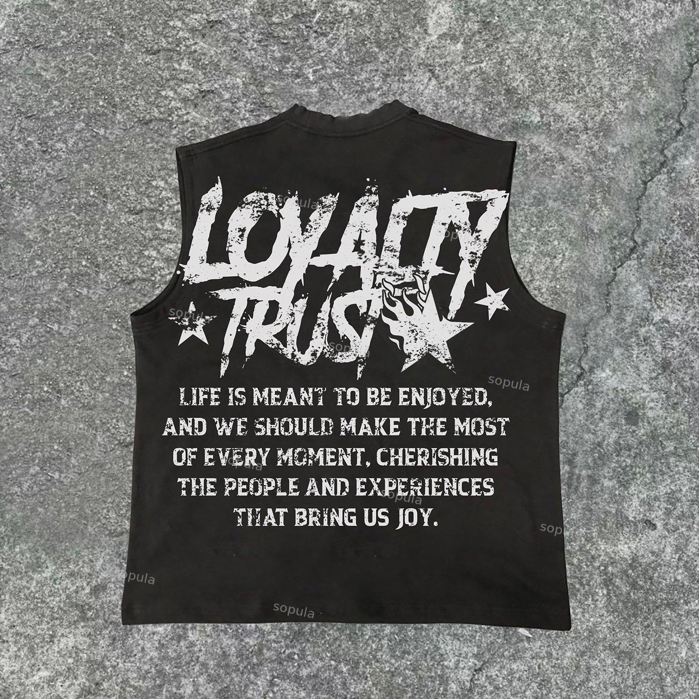 Men's Trend Street Graphic Wash Sleeveless Shirt Tank Top Product Image