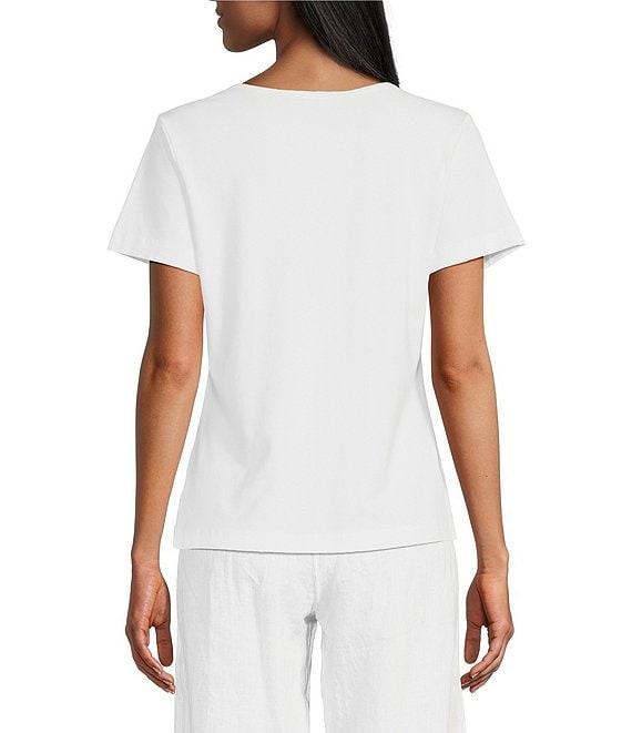 Bryn Walker Round Neck Short Sleeve Shell Product Image