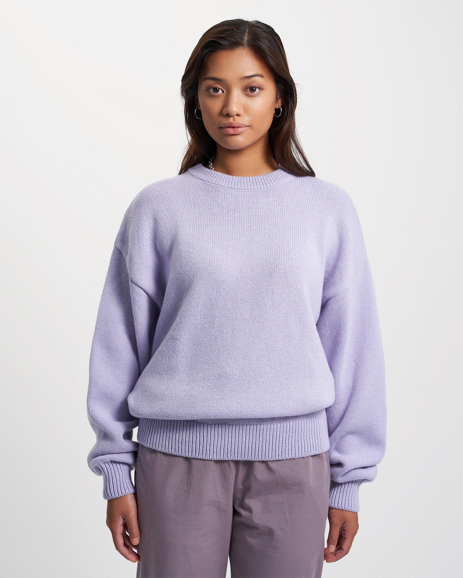 Oversized Merino Wool Crew - Magenta Blaze Product Image