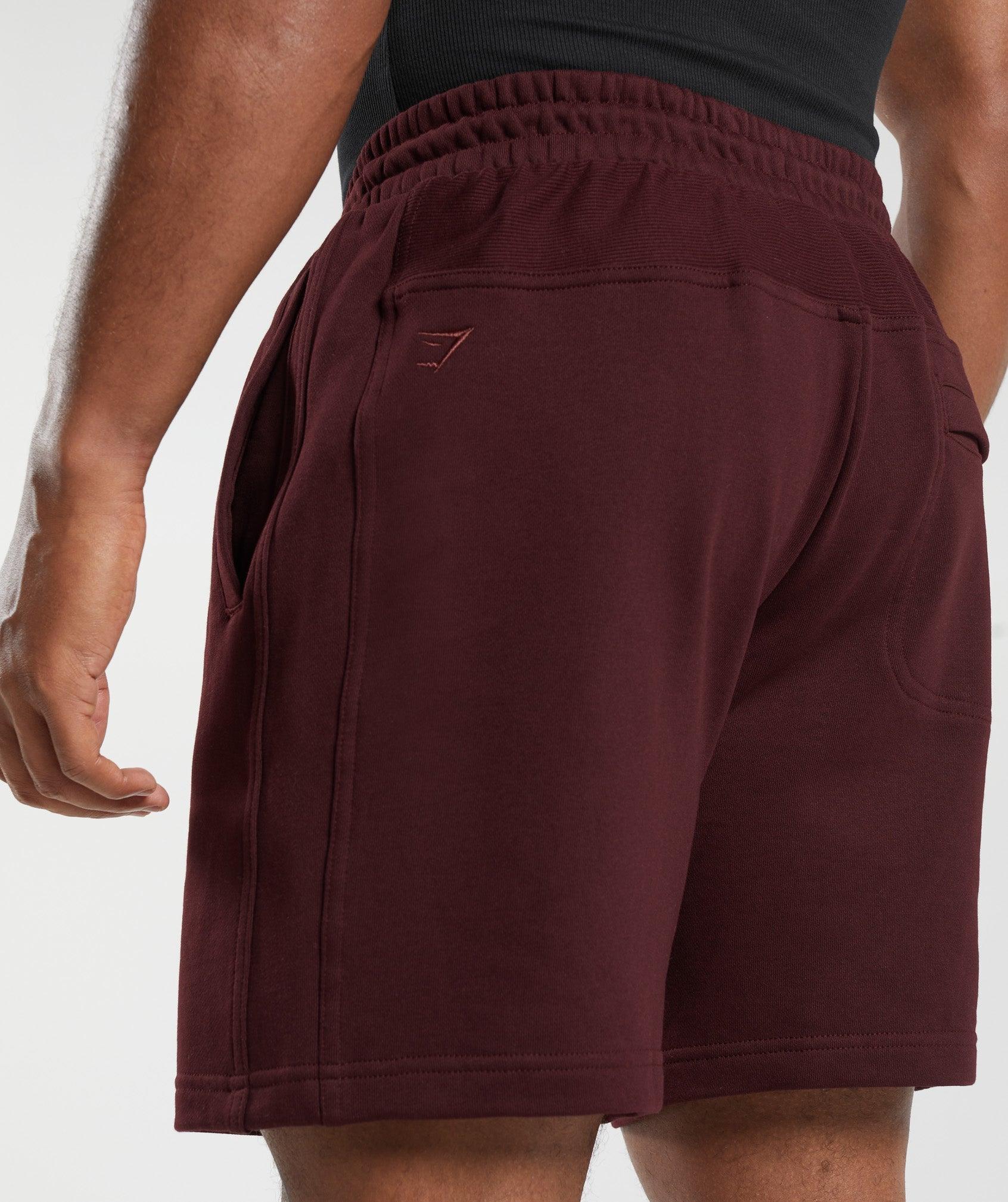 Gymshark Rest Day Essentials Shorts - Rich Maroon Male Product Image