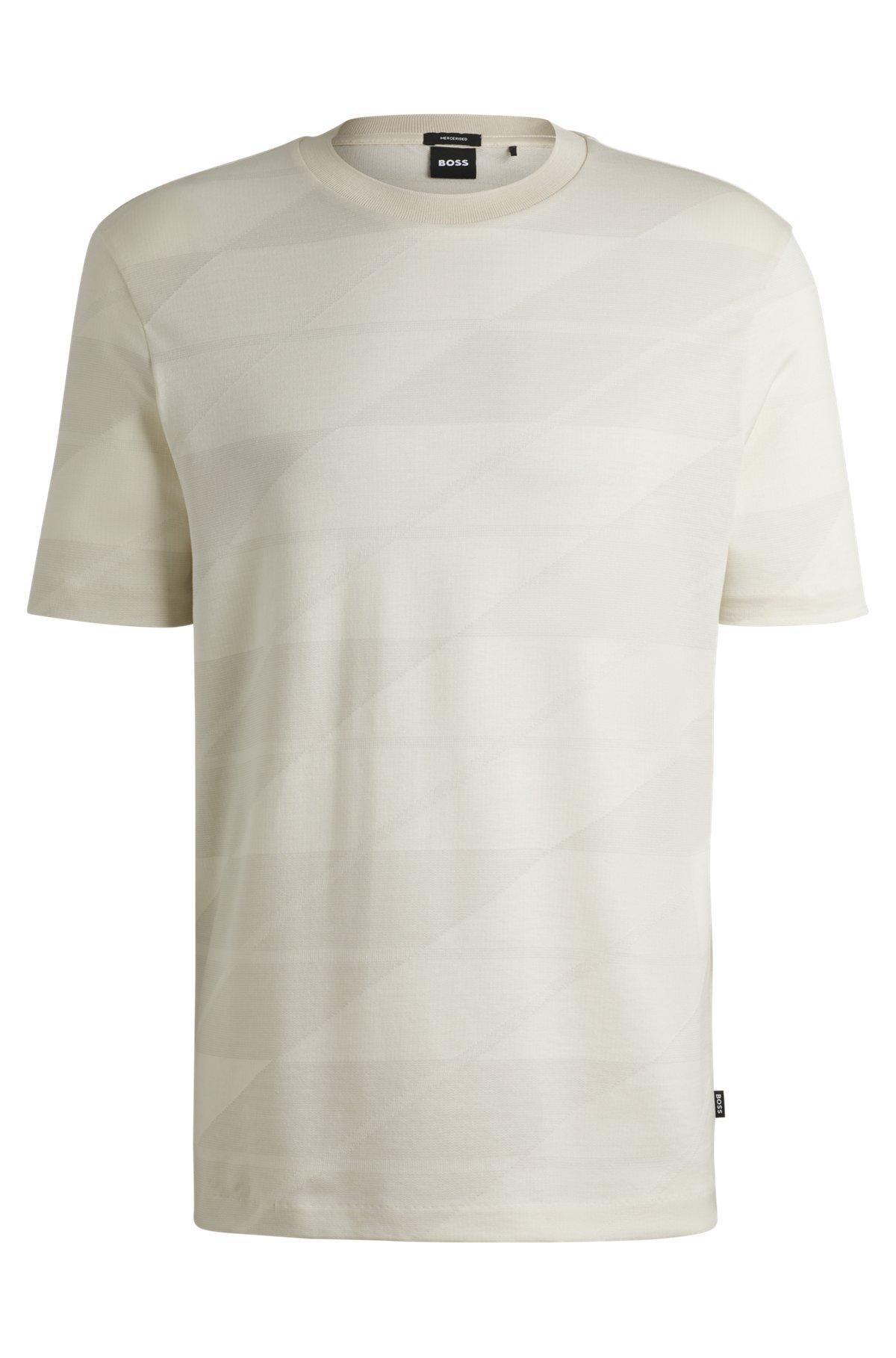  Mercerized-cotton T-shirt with two-tone jacquard Product Image
