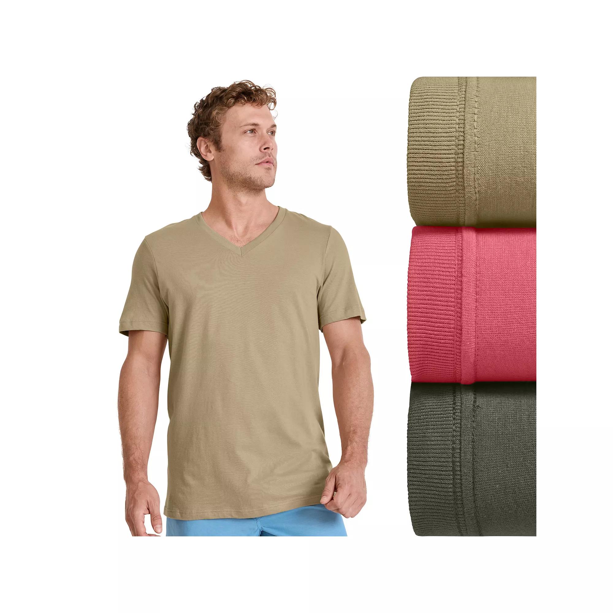 Men's Jockey® Classic 3-pack V-Neck Tees, Size: Medium, Brunswick Green Team Product Image