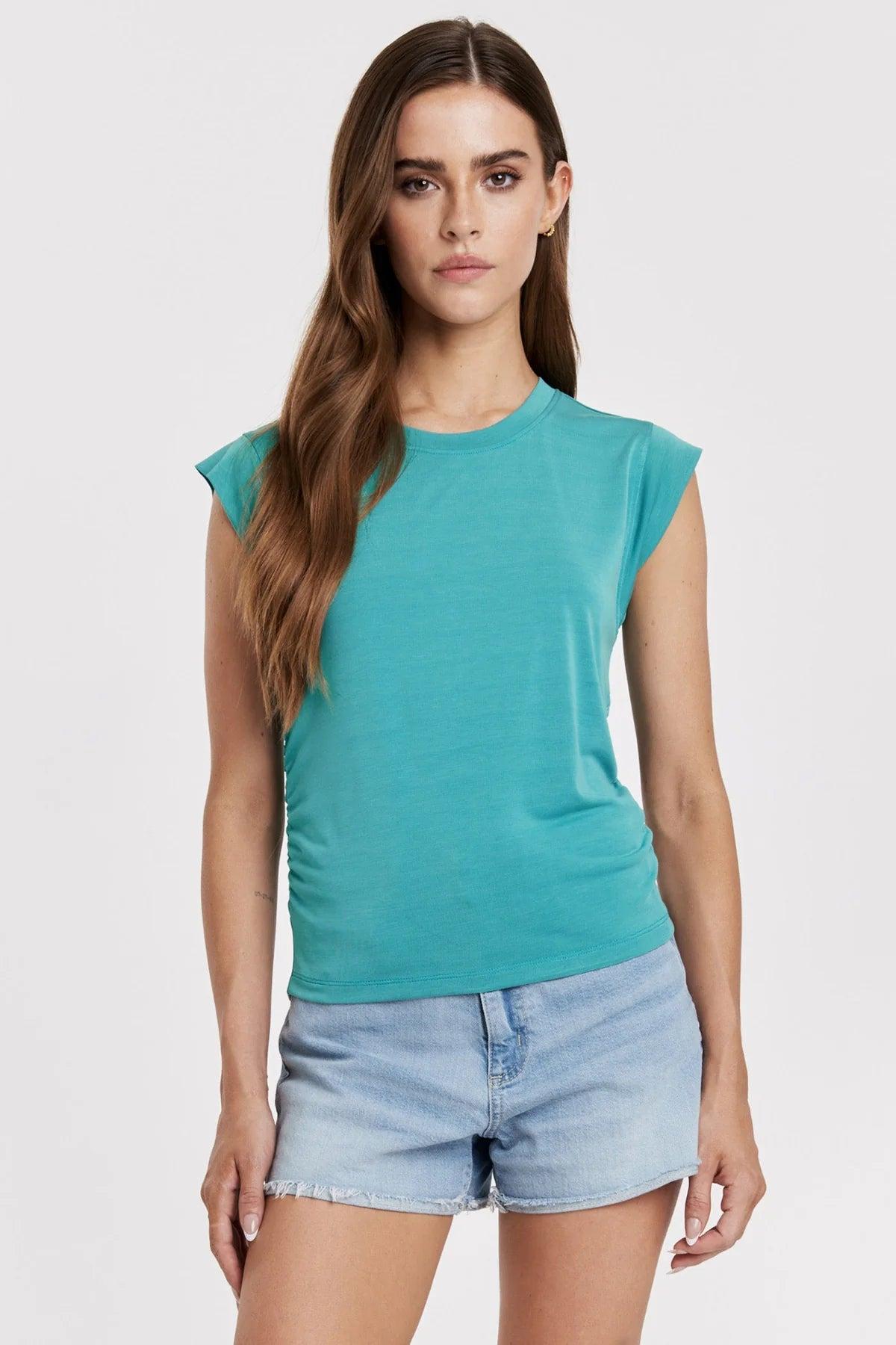 Alora Side Shirred Muscle Tee Product Image