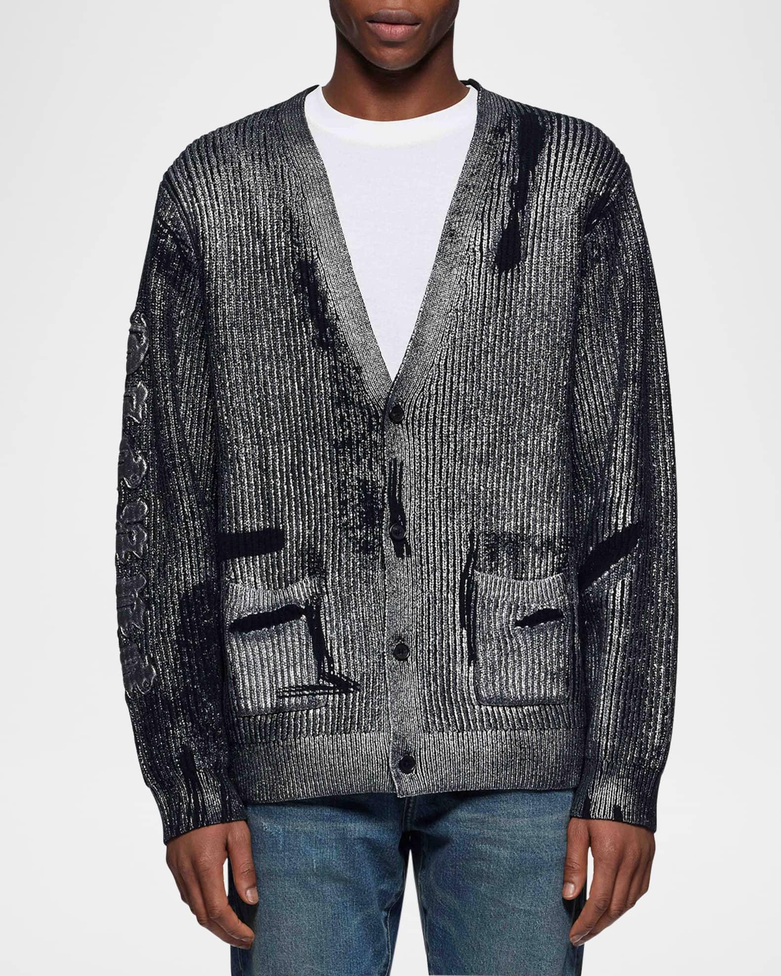 Men's Foiled Wool Cardigan Product Image