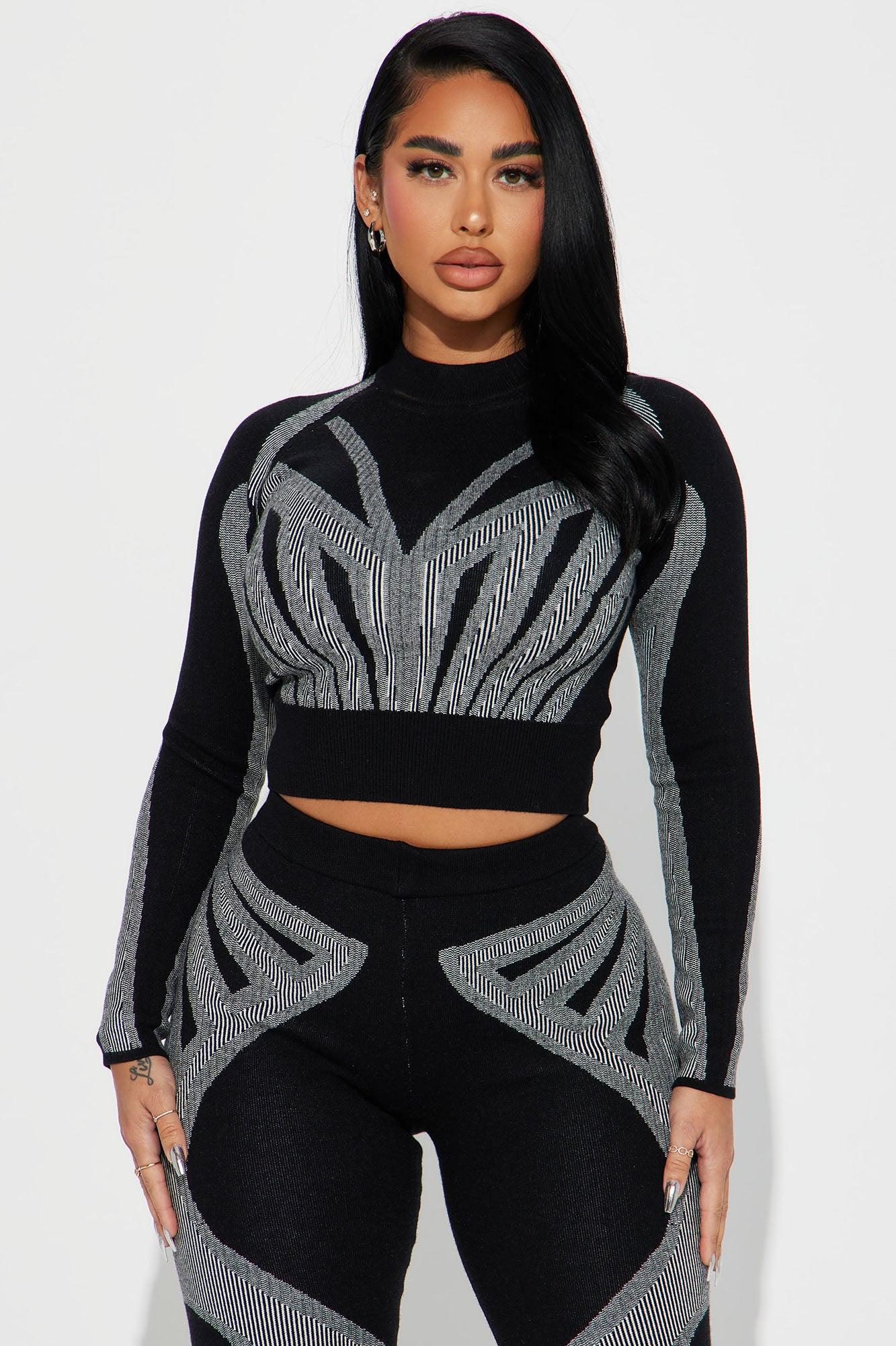 Ava Sweater Legging Set - Black/combo Product Image