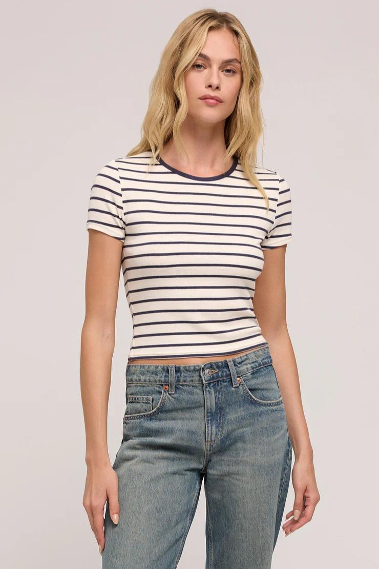 Saxton Striped Rib Tee - Supernova Product Image