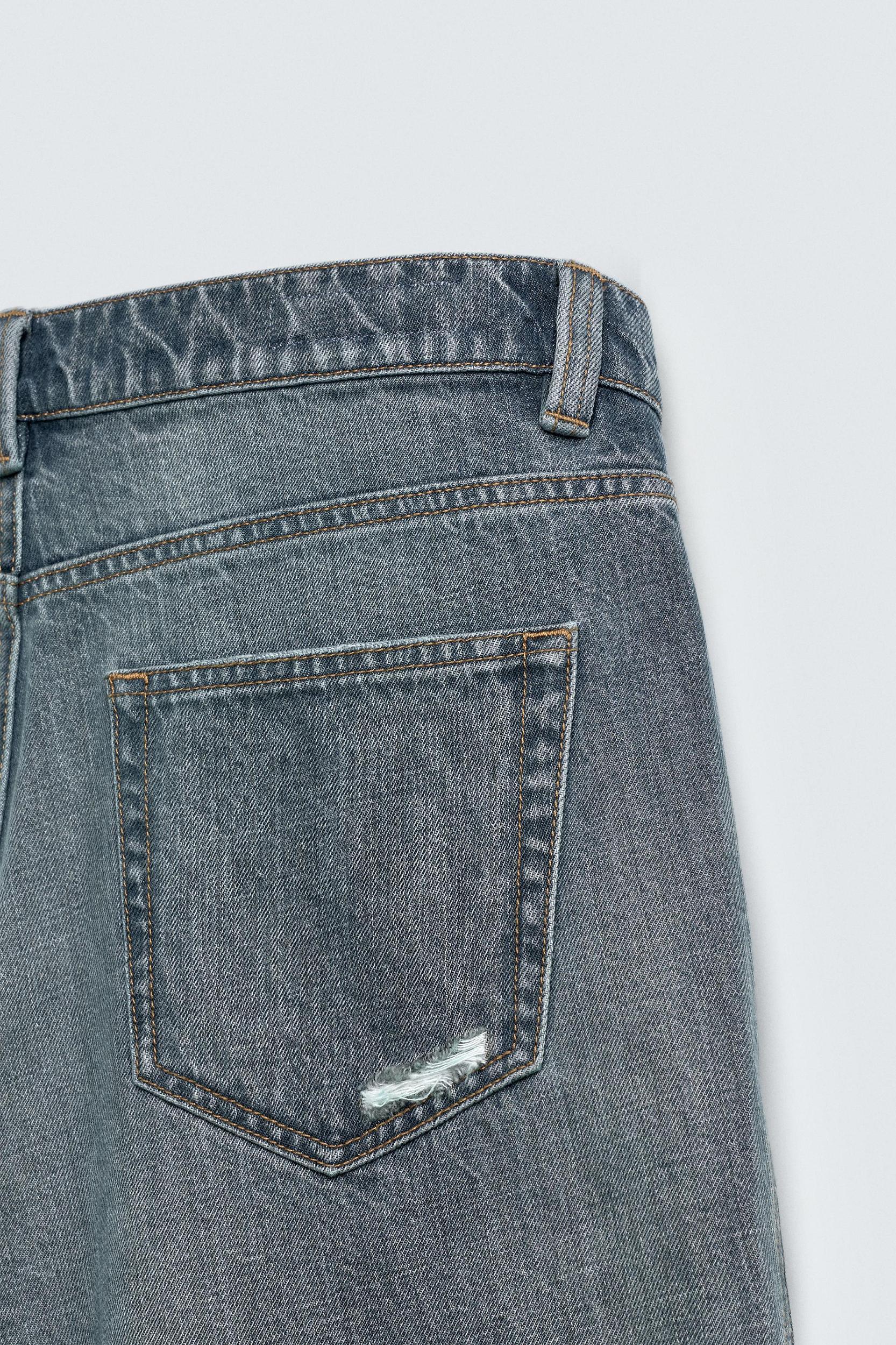 RIPPED DENIM BERMUDA SHORTS Product Image