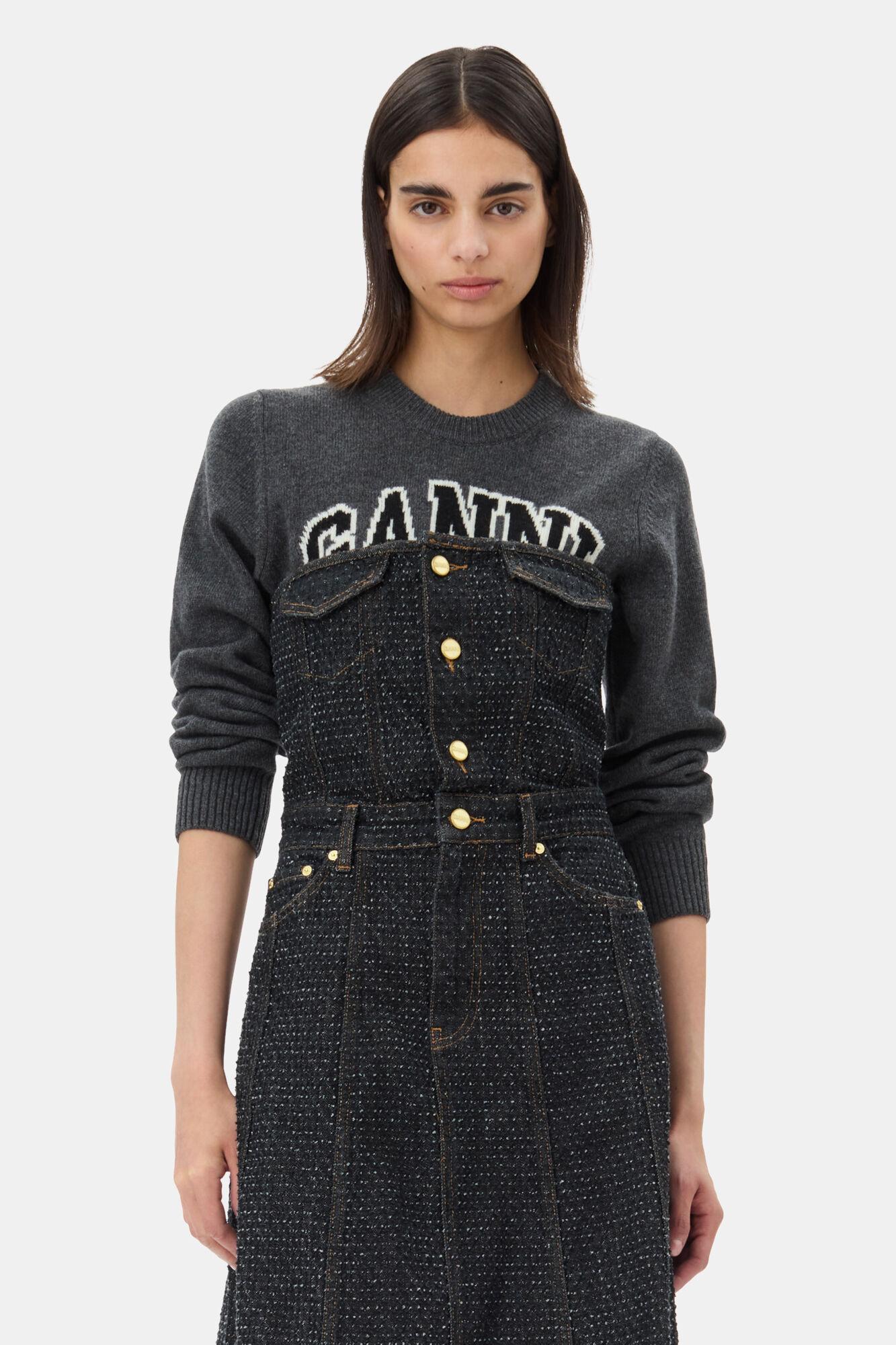 Black Textured Midi Dress Product Image