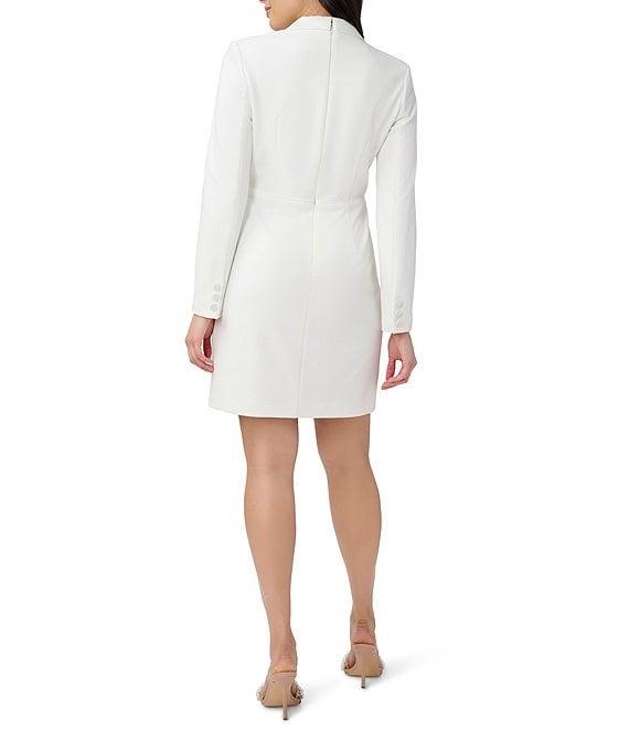 Adrianna Papell Stretch V-Neck Long Sleeve Blazer Dress Product Image