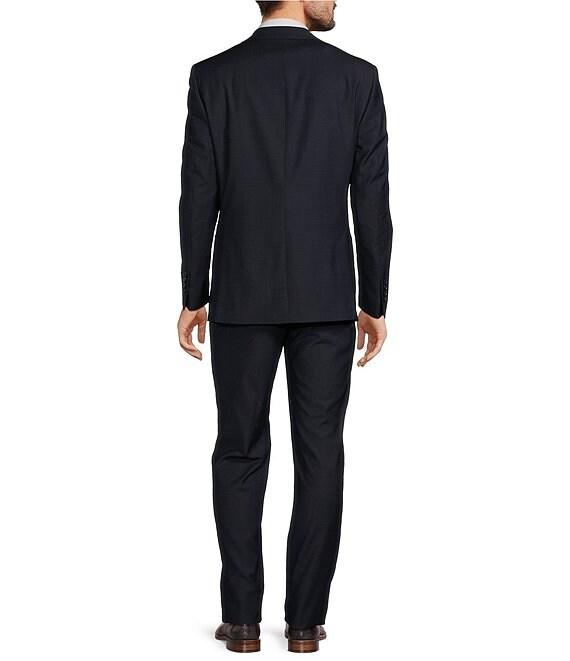 Hickey Freeman Modern Fit Flat Front Mini Check Pattern 2-Piece Suit Product Image