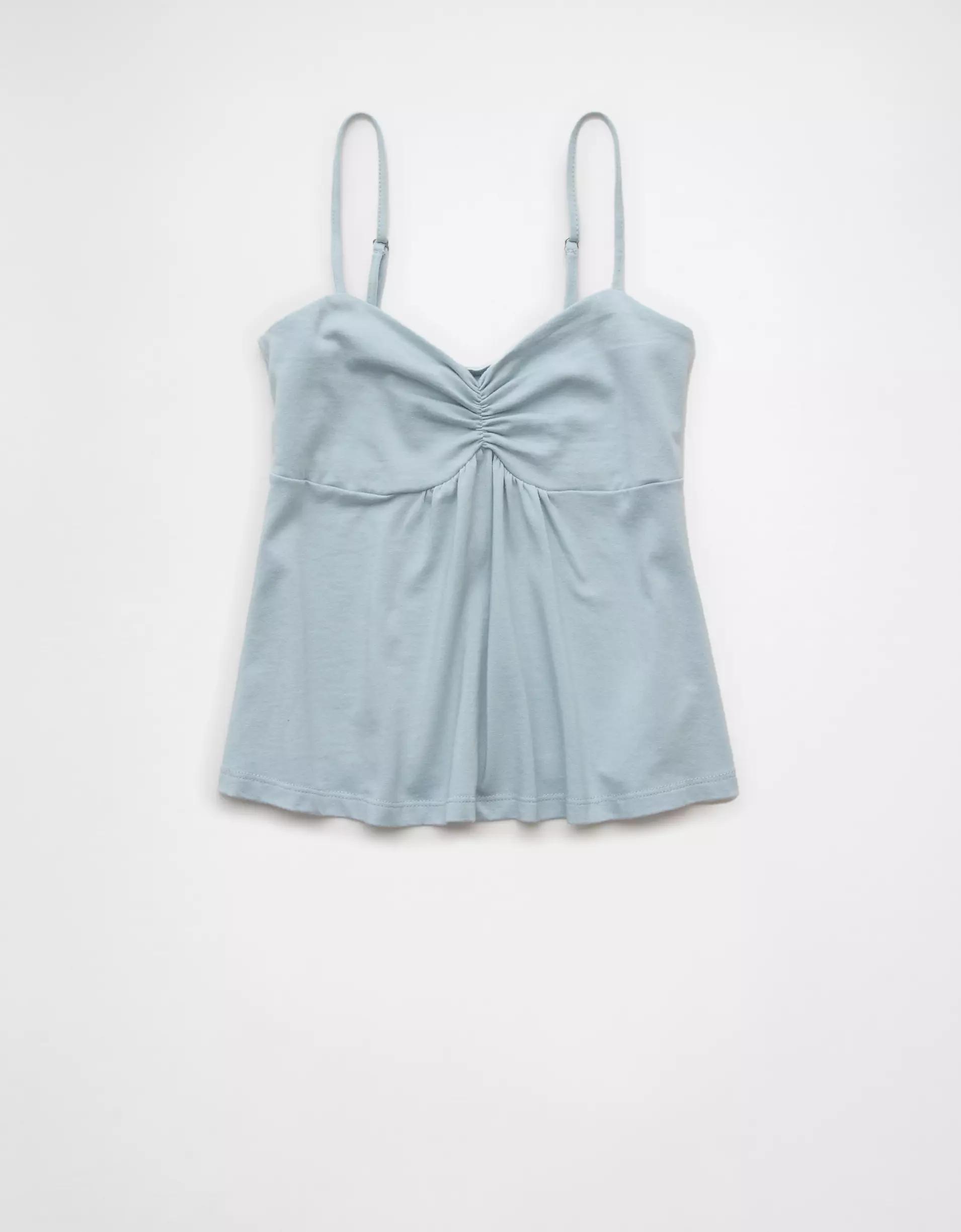 AE Cinched Sweetheart Babydoll Tank Top Product Image