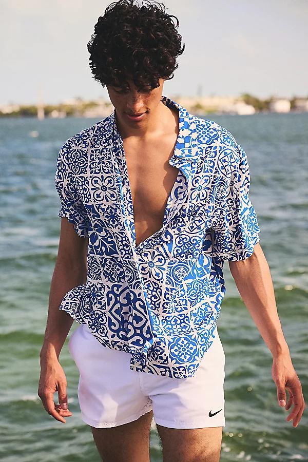 Urban Outfitters UO Printed Vacation Shirt Top Mens at Urban Outfitters Product Image
