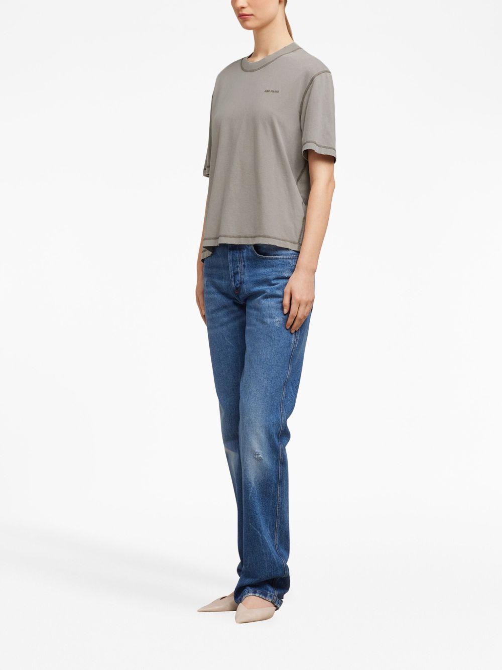 logo-embroidered cotton T-shirt Product Image