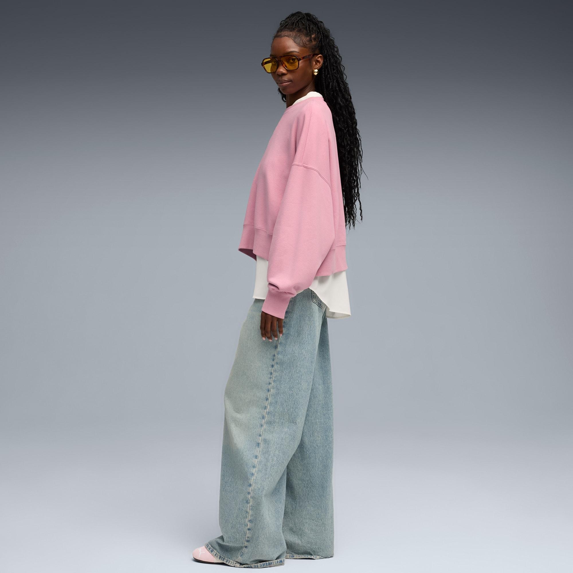 PUMA Wardrobe Essentials Women's Oversized Crew Sweatshirt Product Image