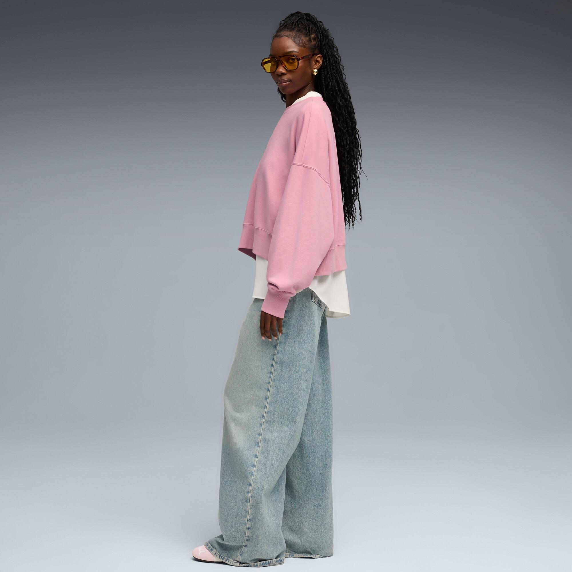 PUMA Wardrobe Essentials Women's Oversized Crew Sweatshirt Product Image