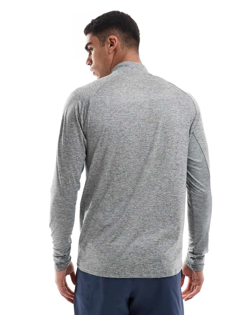 Nike Running Stride 1/2 zip sweatshirt in gray Product Image