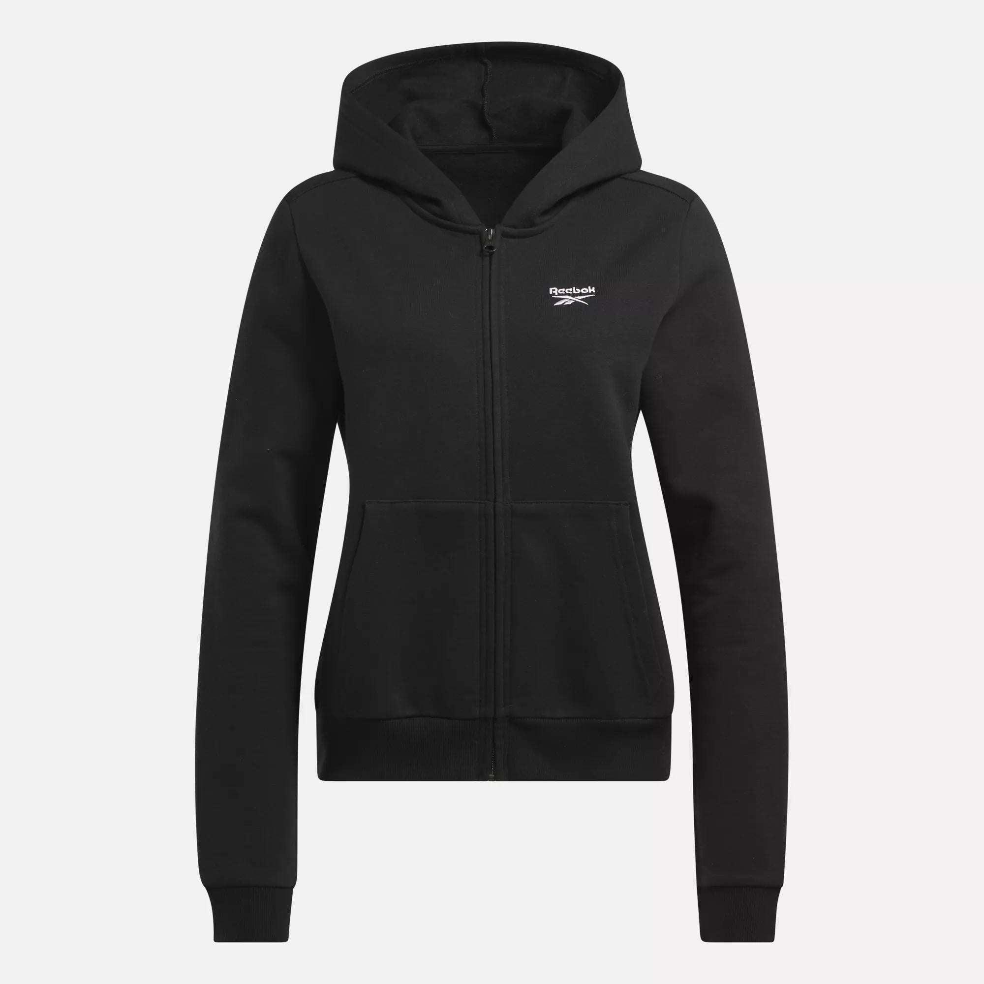 Women's Reebok Identity Small Logo Fleece Full-Zip Hoodie Female Product Image