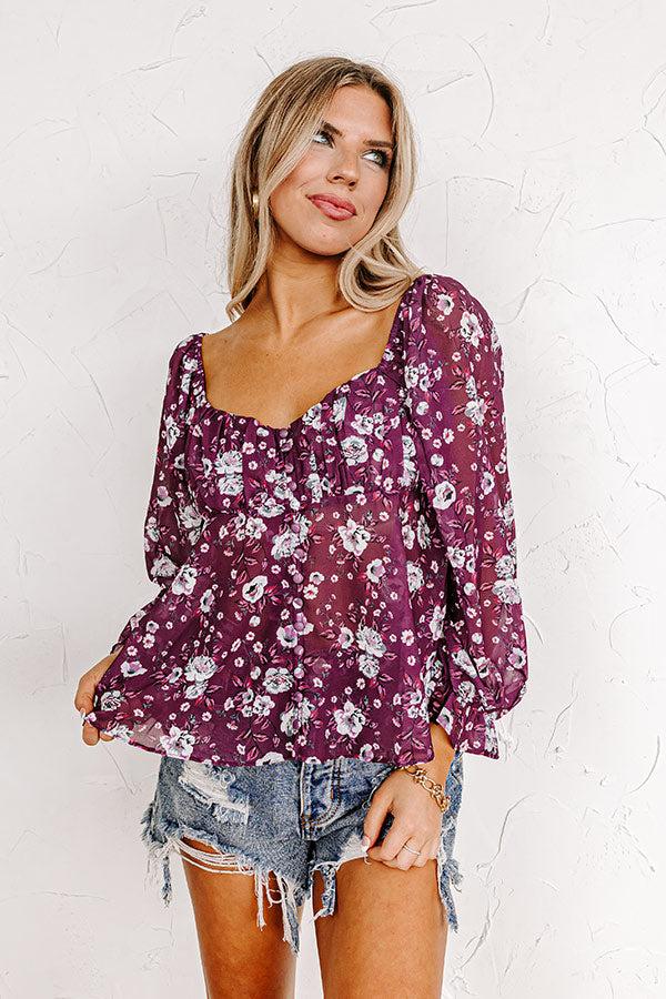 Tell You Something Floral Top Product Image
