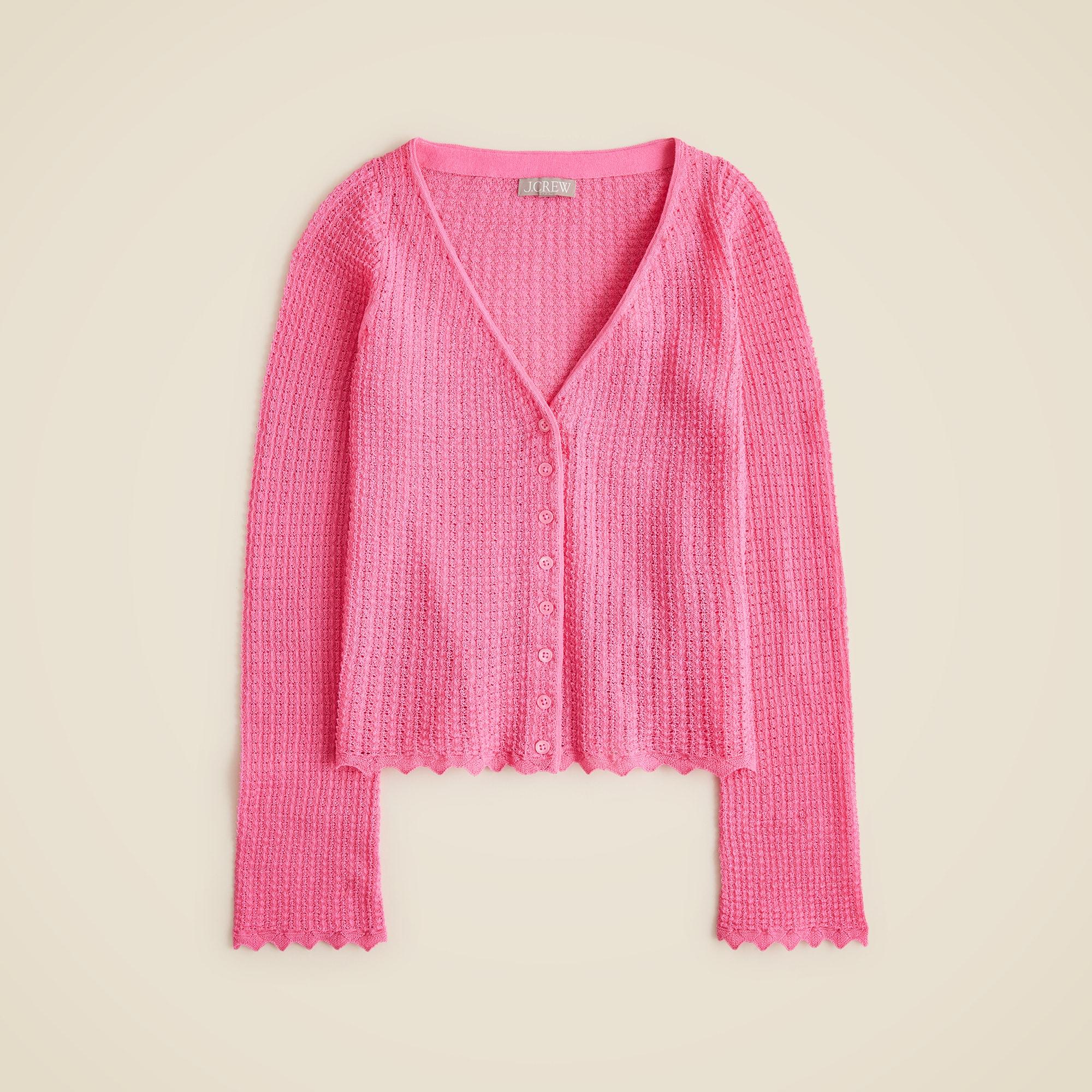 Scallop-trim cardigan top Product Image