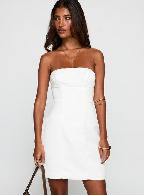 Gywneira Strapless Mini Dress White Product Image