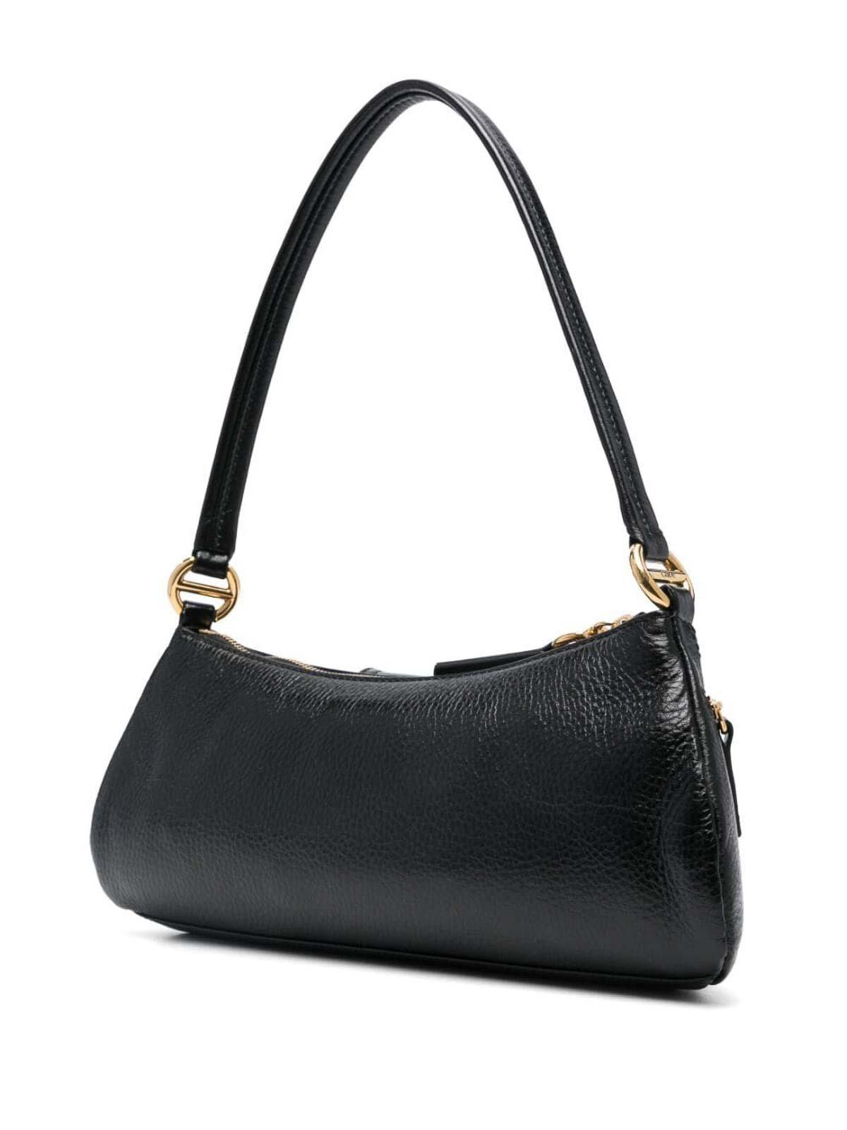 CHLOÉ The 99 Embellished Textured-leather Shoulder Bag In Black Product Image