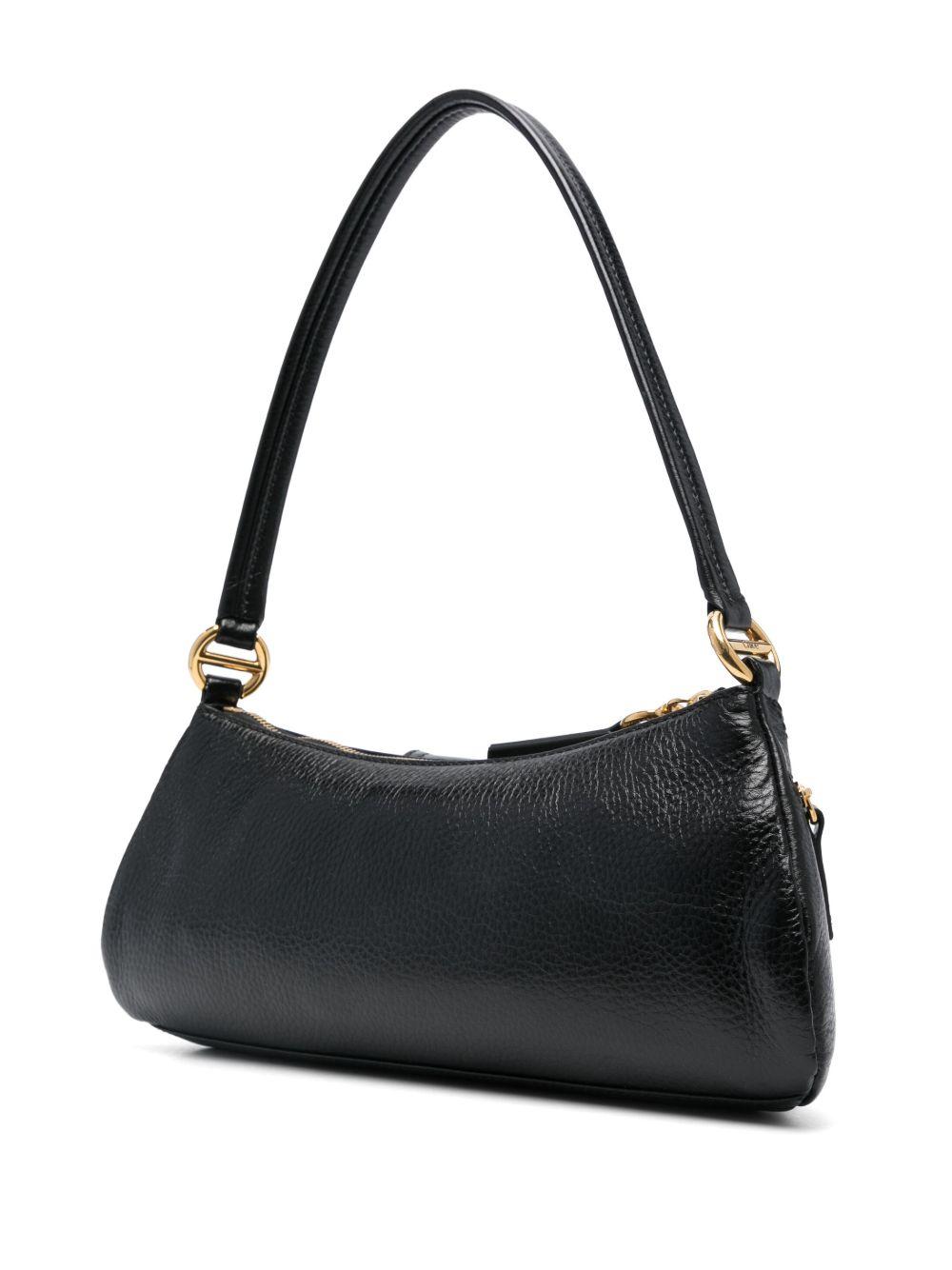 CHLOÉ The 99 Embellished Textured-leather Shoulder Bag In Black Product Image