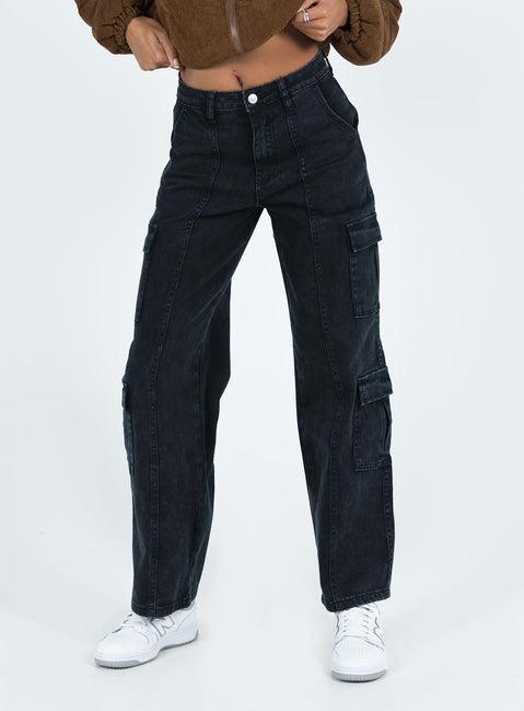 Nosita Cargo Jeans Black Product Image