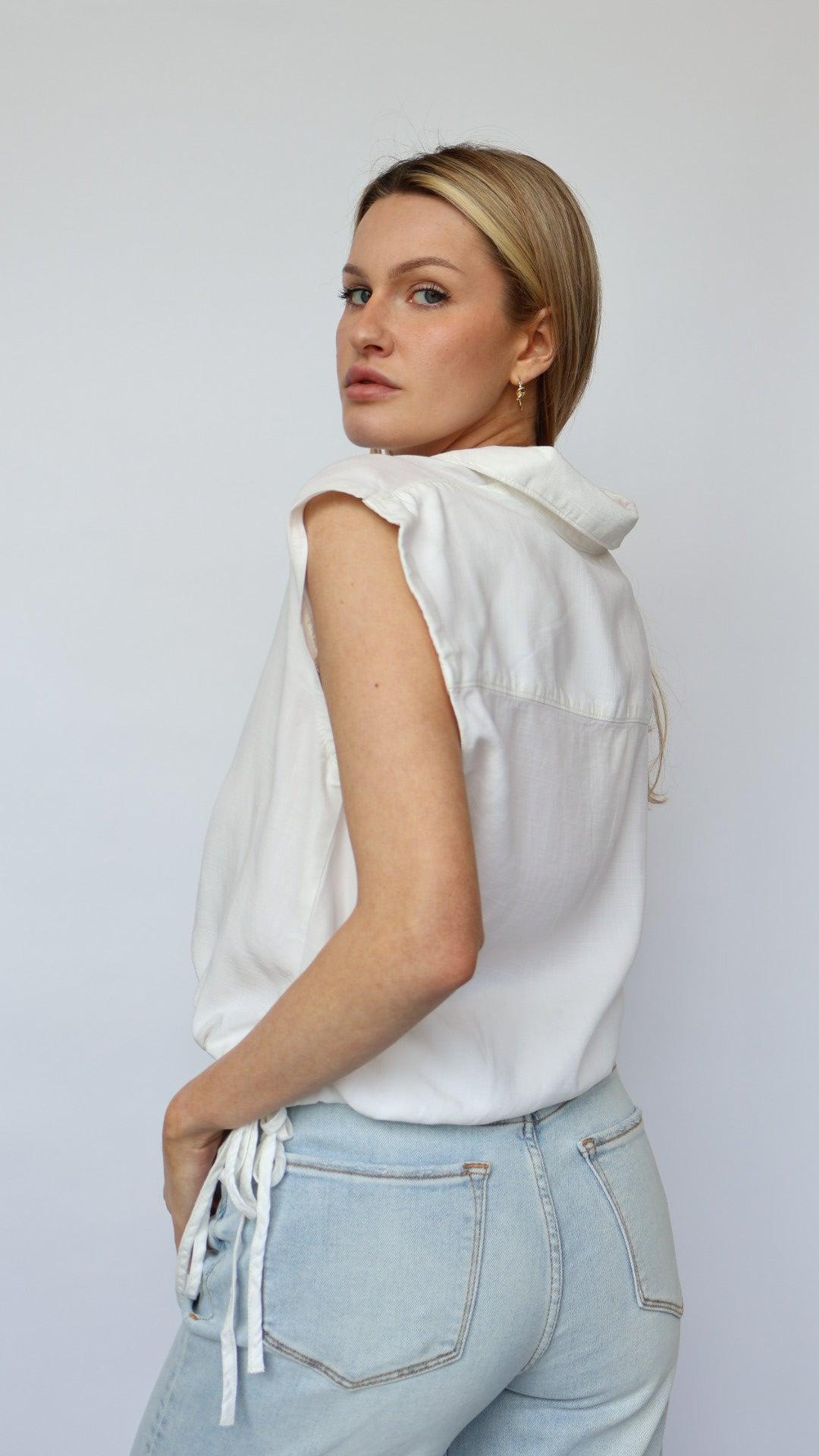 Collared Chambray Top Product Image
