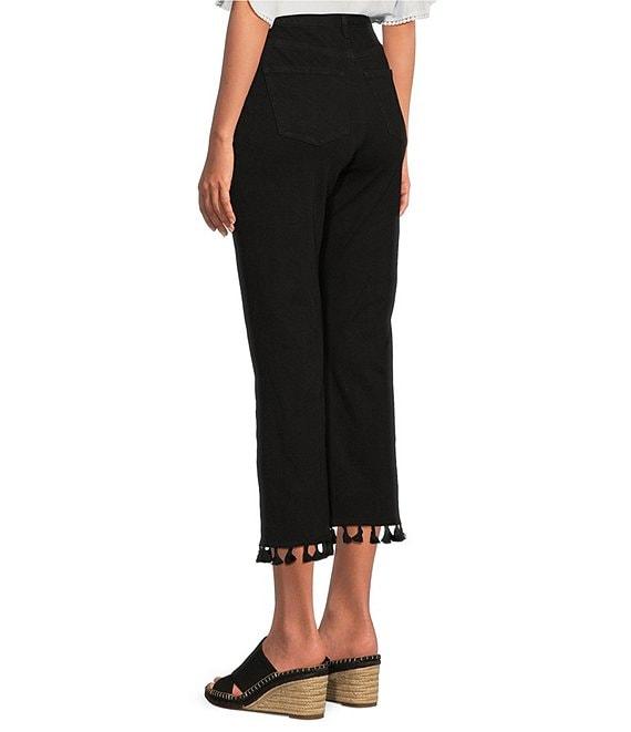 John Mark Tassel Trim Hem Crop Pants Product Image