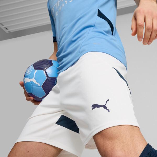 PUMA Manchester City 24/25 Men's Replica Soccer Shorts in White/Marine Blue Product Image
