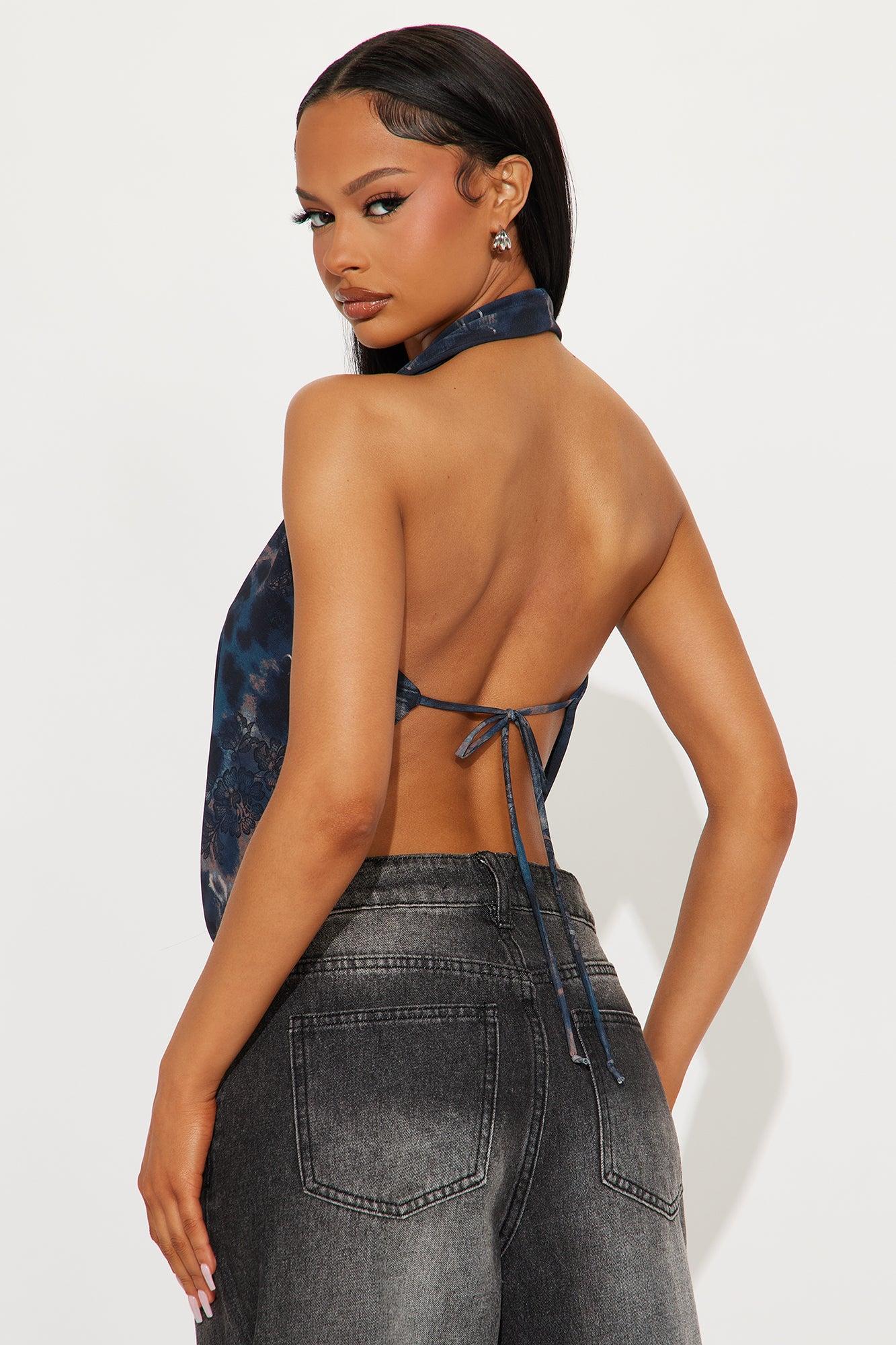 Stunner Edition Leopard Mesh Halter Top - Leopard Product Image