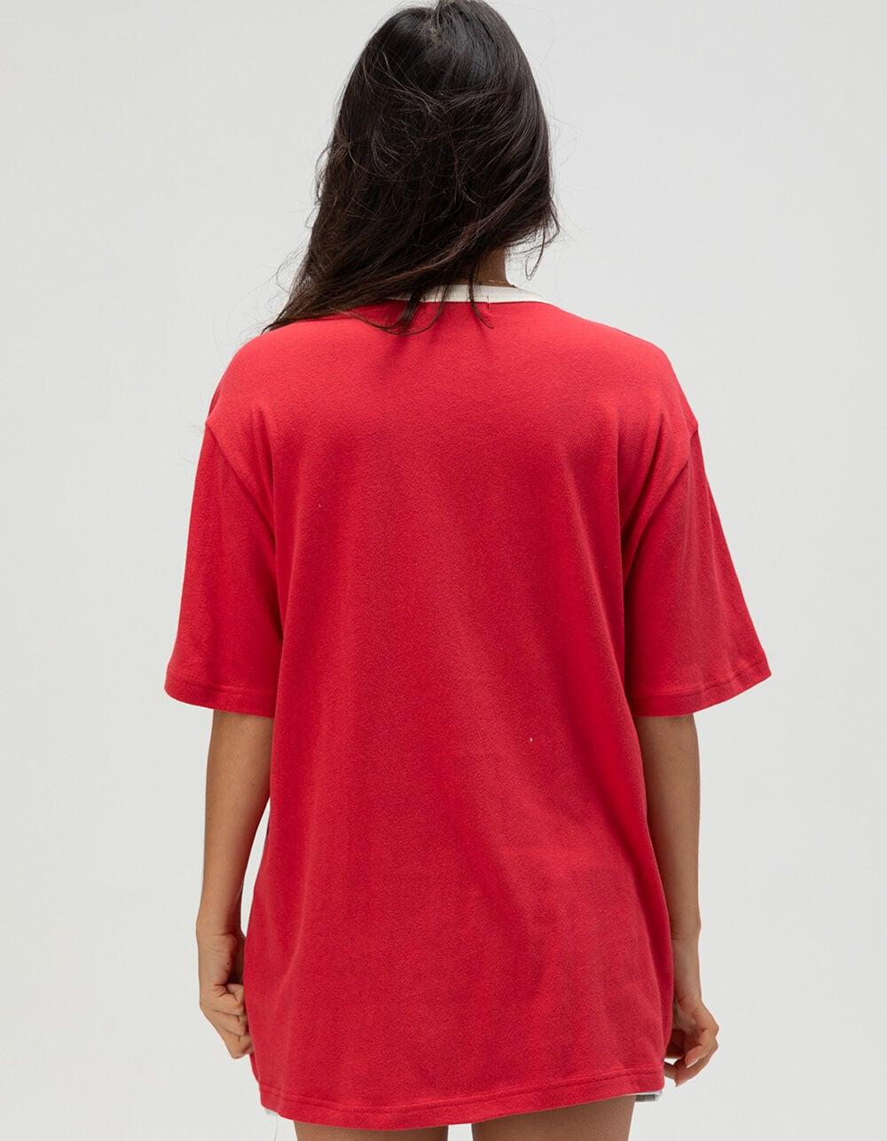 JUNK FOOD Kansas City Chiefs Oversized Ringer Tee Oversized Ringer Tee - RED Product Image