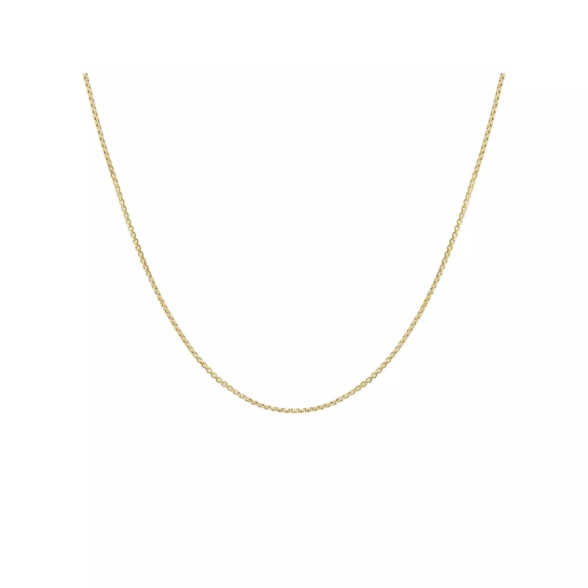 Jordan Blue 14k Gold 1.3 mm Box Chain Necklace, Women's, Size: 22" Product Image
