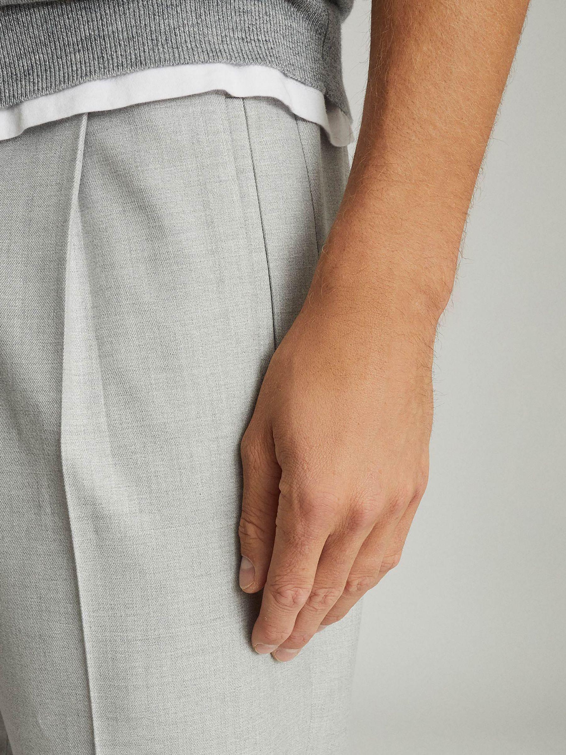 Pleat Front Trousers in Soft Grey Product Image