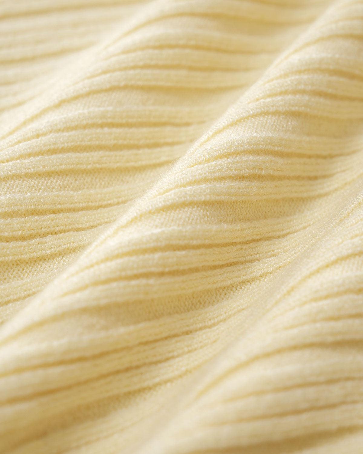 Yellow Elastic Waist Skirt Two-Piece Suit Product Image